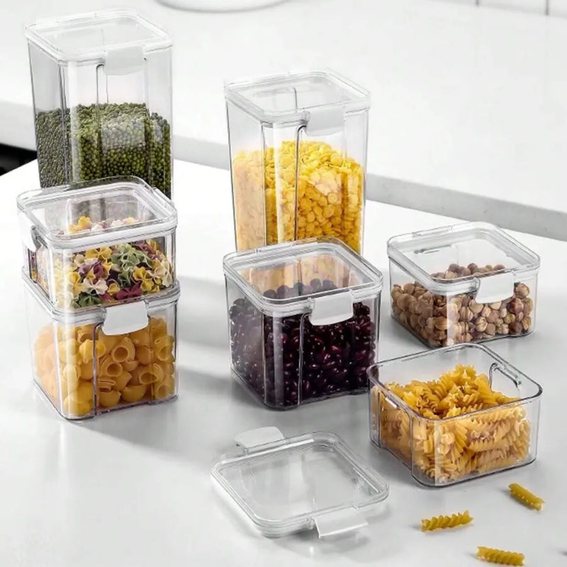 Kit com 3 Porta-Mantimentos com Trava e Vedação - Tazzi