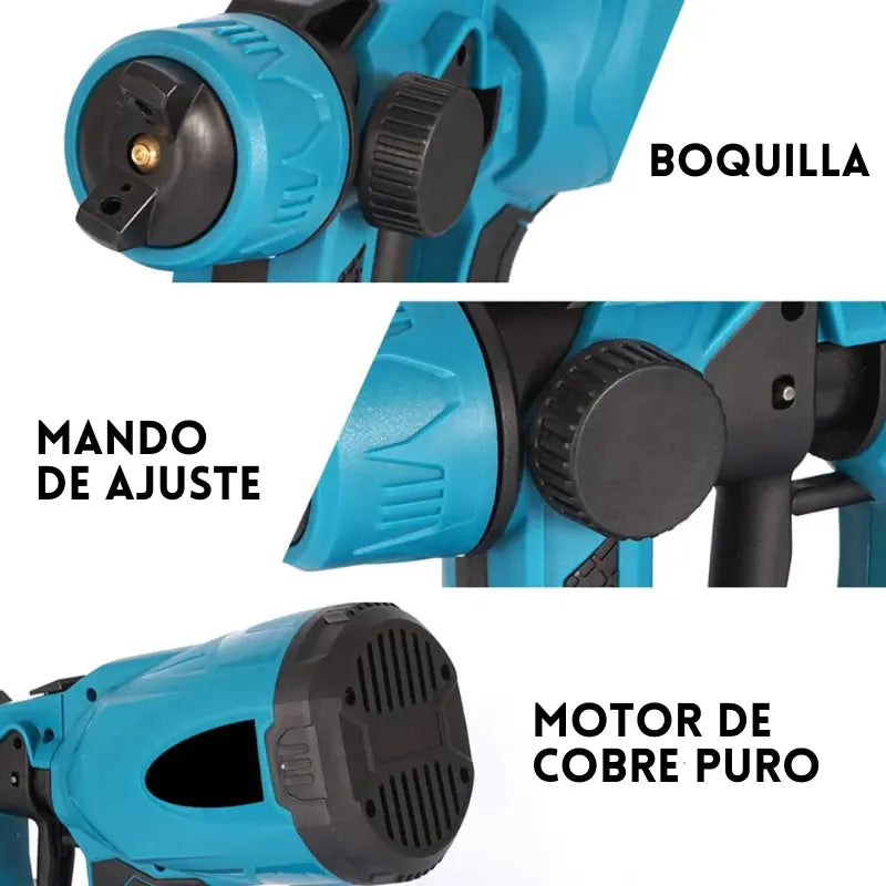 Pistola De Pulverizacion Inalambrica ToolMax + Batería Extra [BLACK FRIDAY]