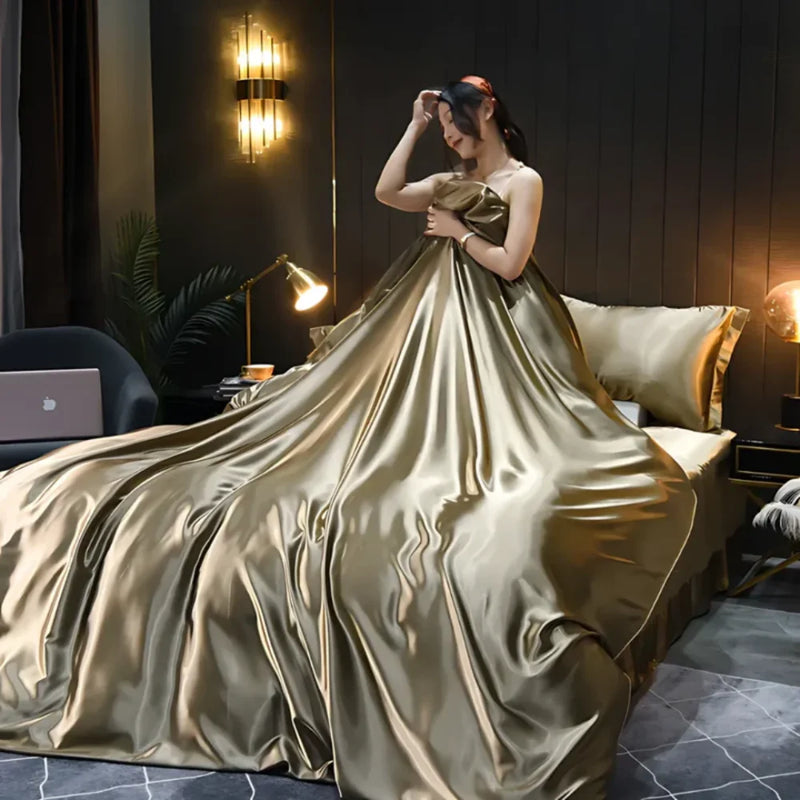 Conjunto de Cama de Luxo Seda Amoreira - Tazzi